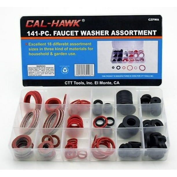 141pc Set Sealing O Ring Tap Washer Black Rubber Red Fibre Assorted